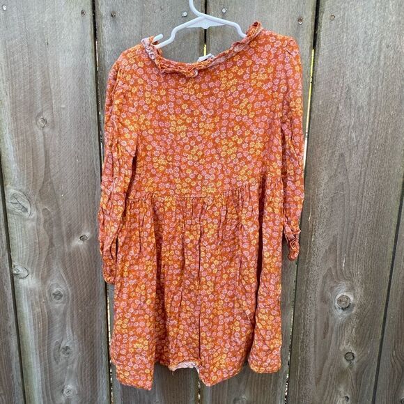 Girls Cotton On Kids Orange Floral Dress Size 6 - Picture 3 of 3